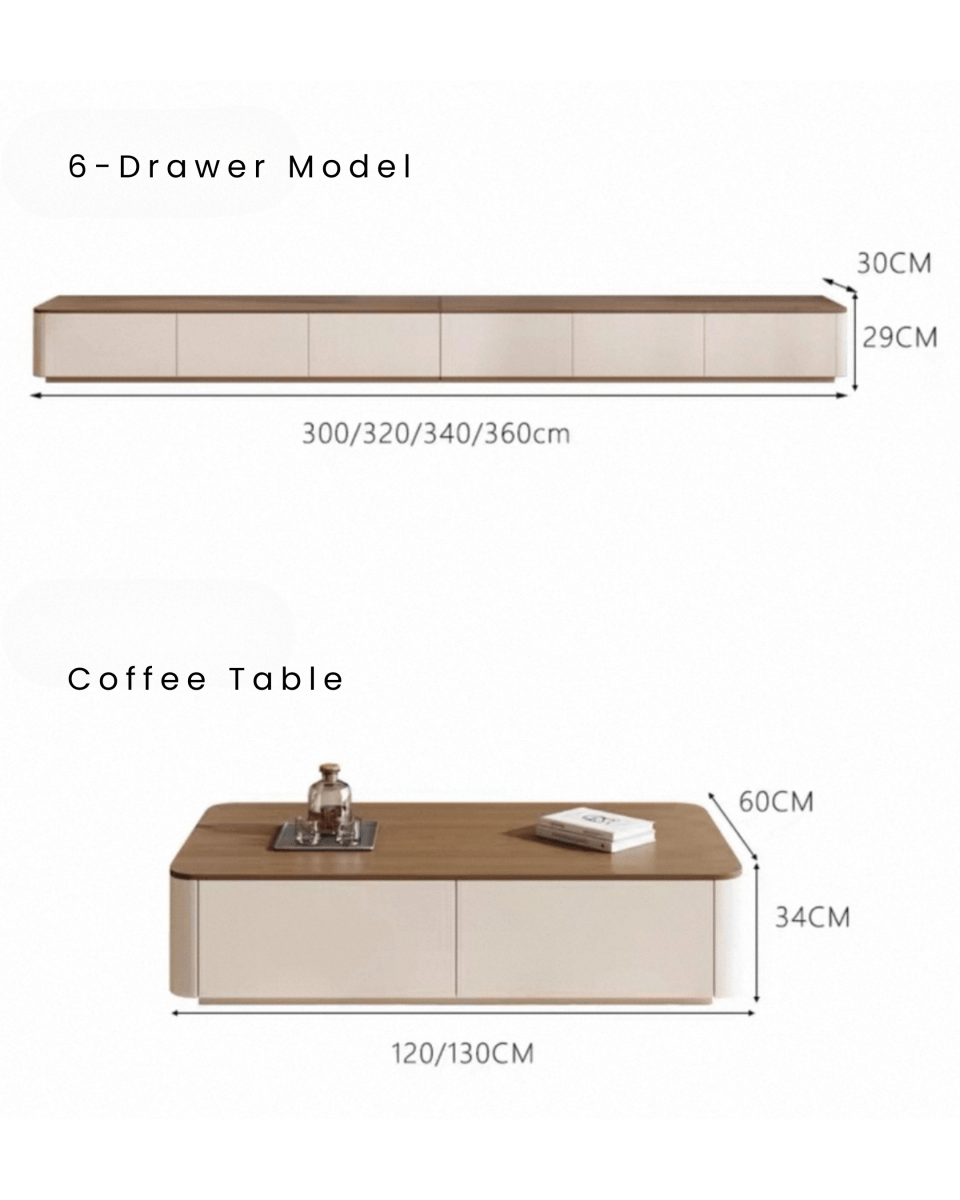 VALENCIA Curved Edge Oak TV Console - Exclusivia
