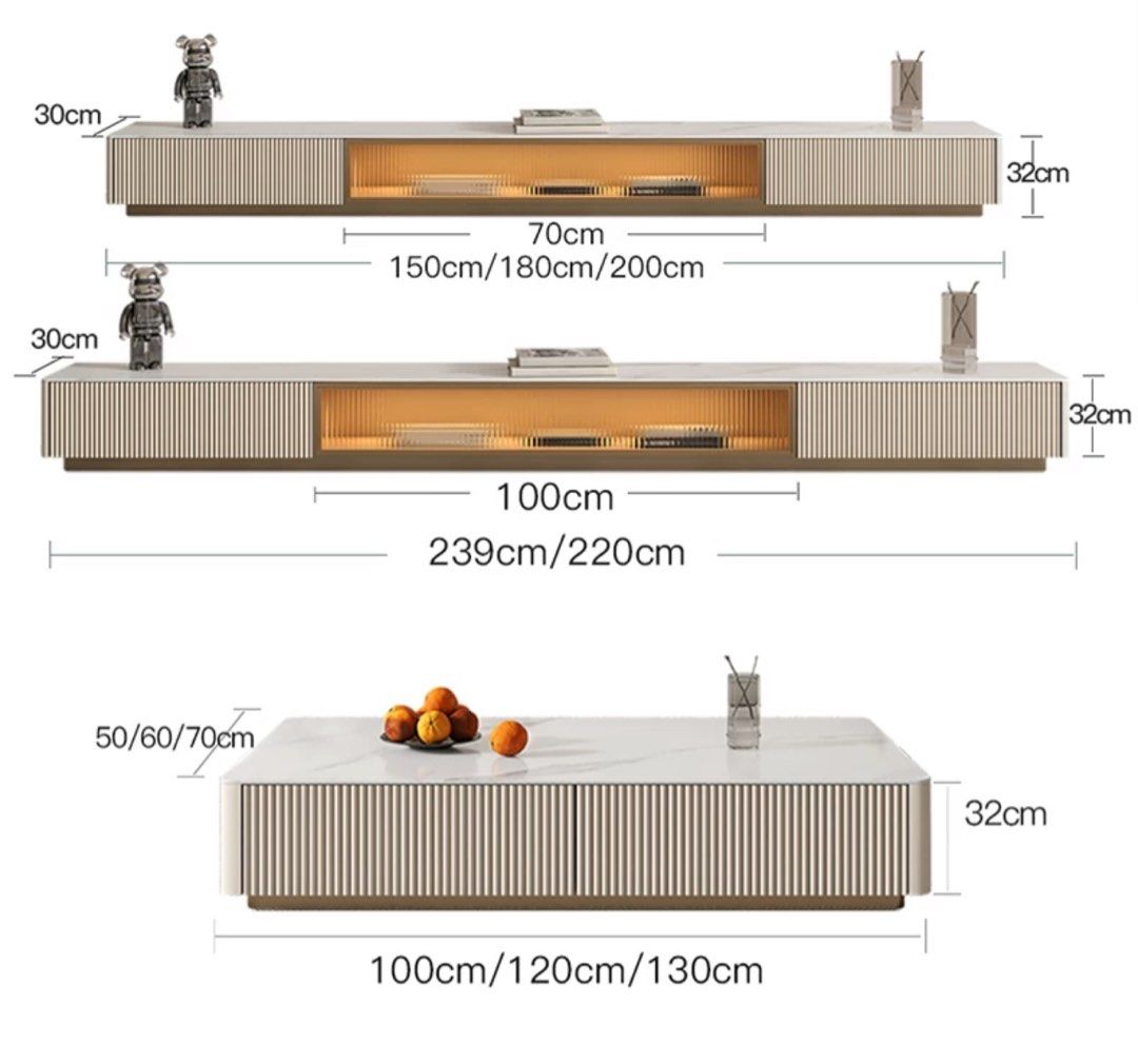 VANTA Modern TV Console & Coffee Table - Exclusivia