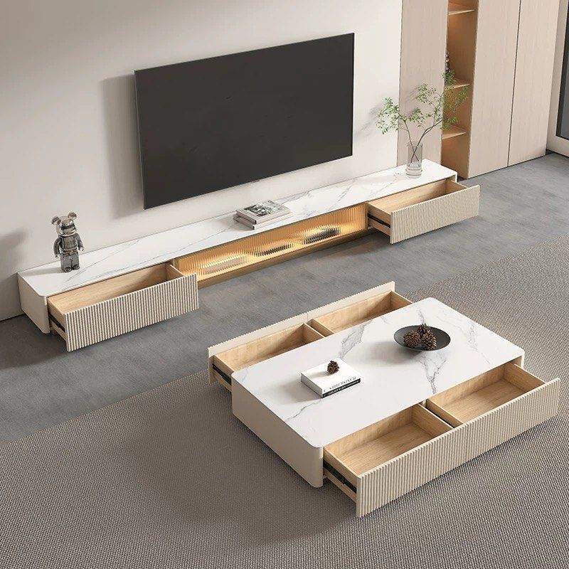VANTA Modern TV Console & Coffee Table - Exclusivia