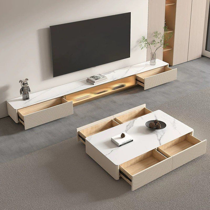 VANTA Modern TV Console & Coffee Table - Exclusivia