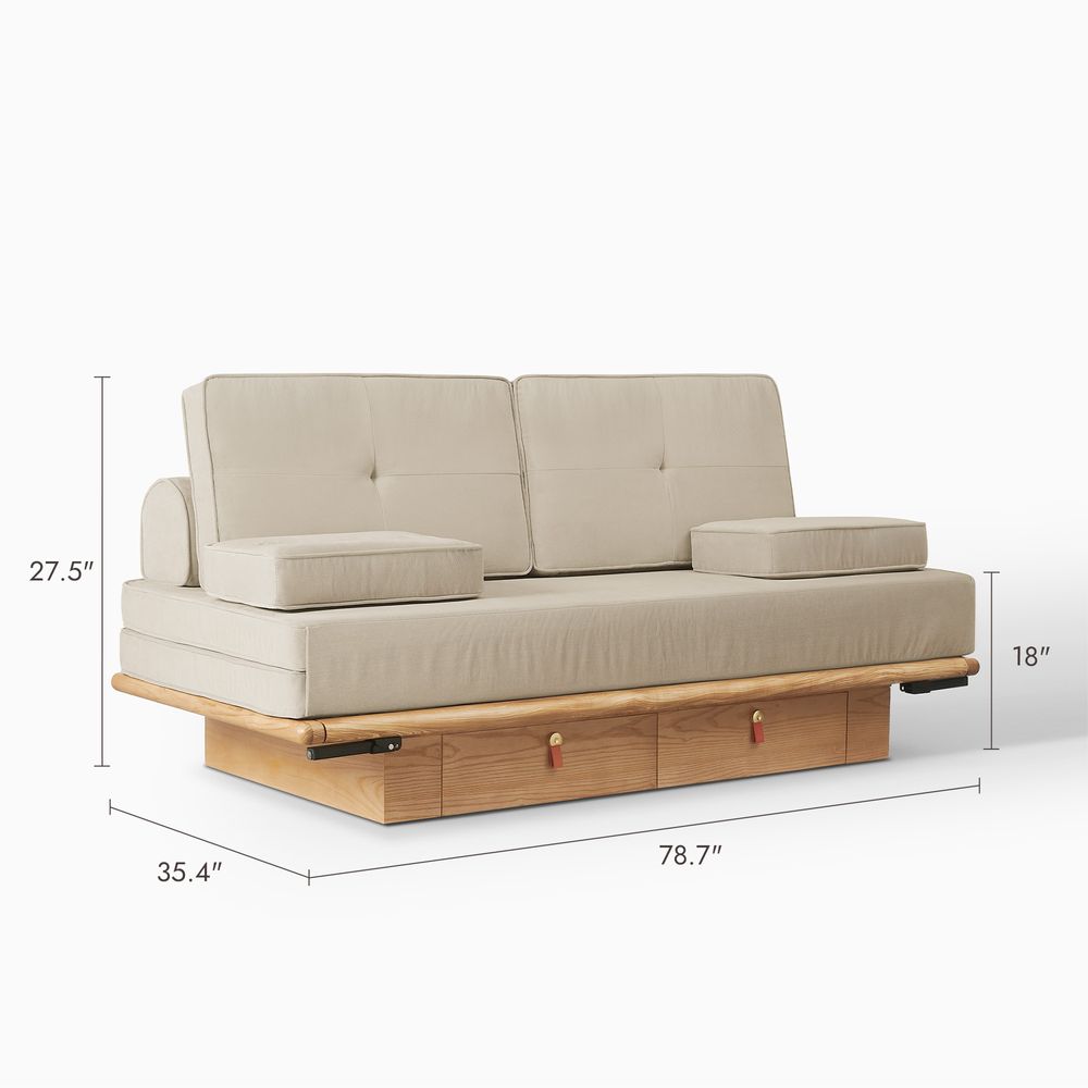 Varin Solid Wood Sofa Bed - Exclusivia