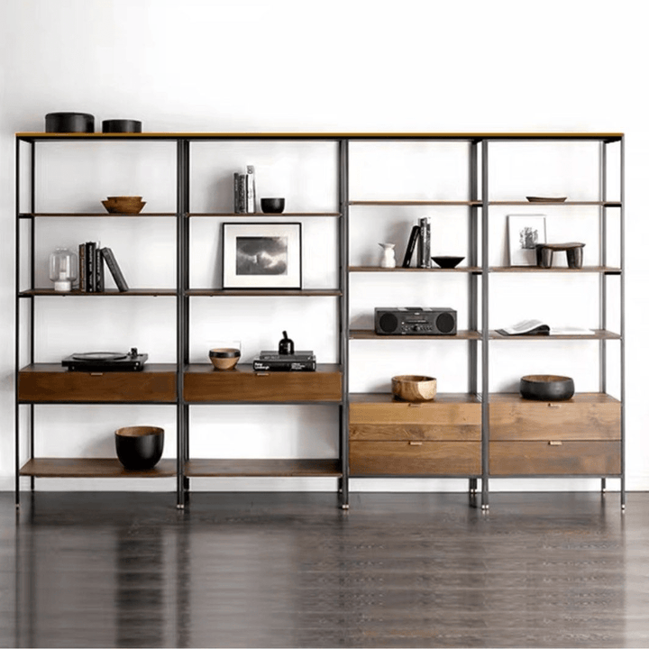 Varro Industrial Wood Shelf - Exclusivia