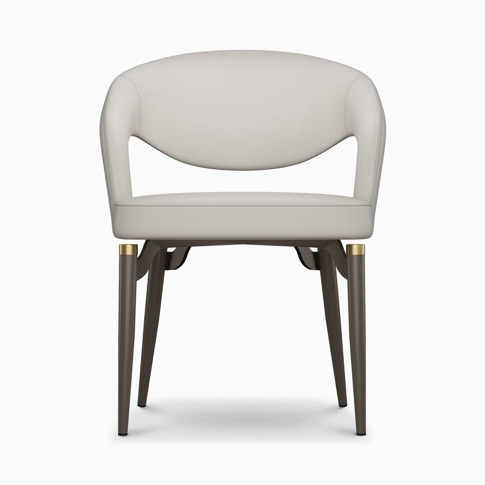 Velin Armrest Leather Dining Chairs (Set of 2) - Exclusivia