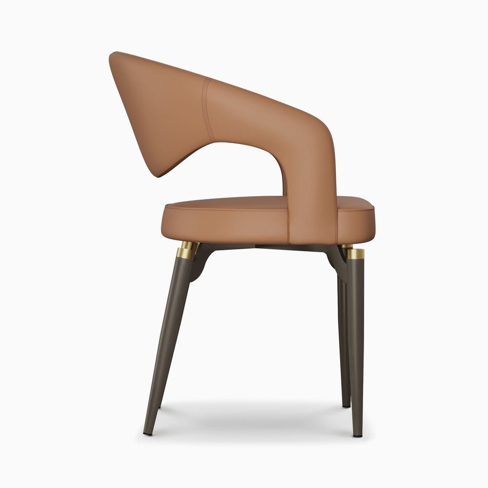 Velin Armrest Leather Dining Chairs (Set of 2) - Exclusivia