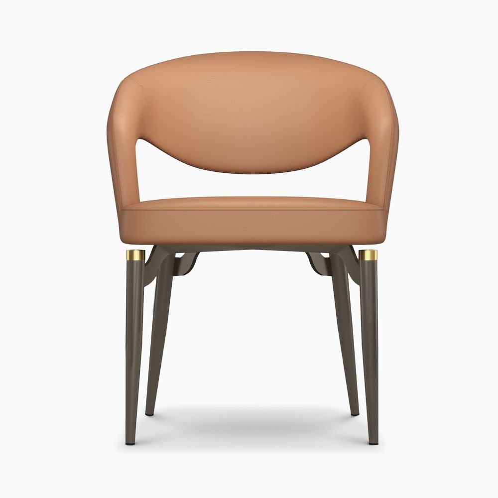 Velin Armrest Leather Dining Chairs (Set of 2) - Exclusivia