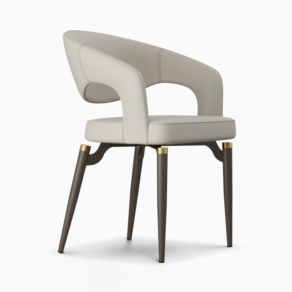 Velin Armrest Leather Dining Chairs (Set of 2) - Exclusivia