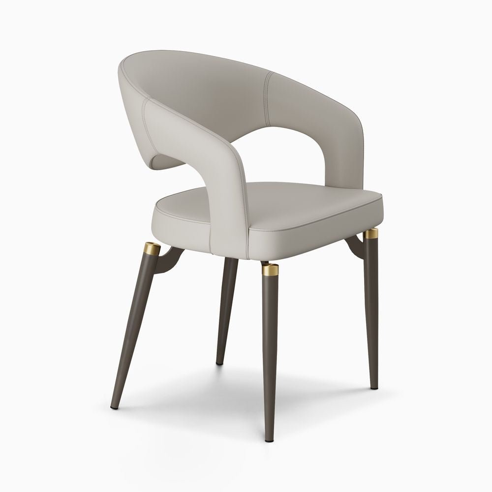 Velin Armrest Leather Dining Chairs (Set of 2) - Exclusivia