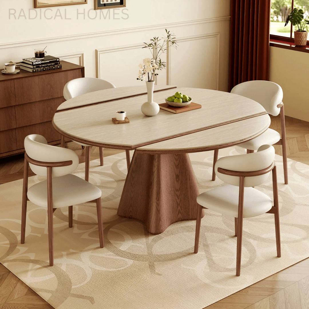 VELORA Modern Sintered Stone Extendable Dining Table - Exclusivia