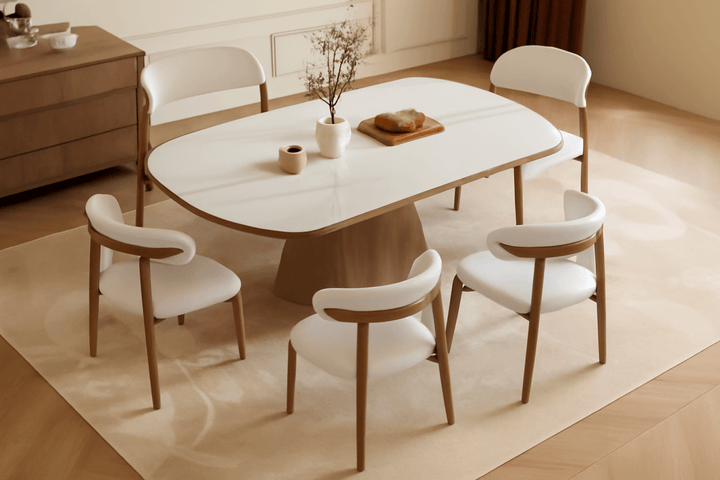 VELORA Modern Sintered Stone Extendable Dining Table - Exclusivia