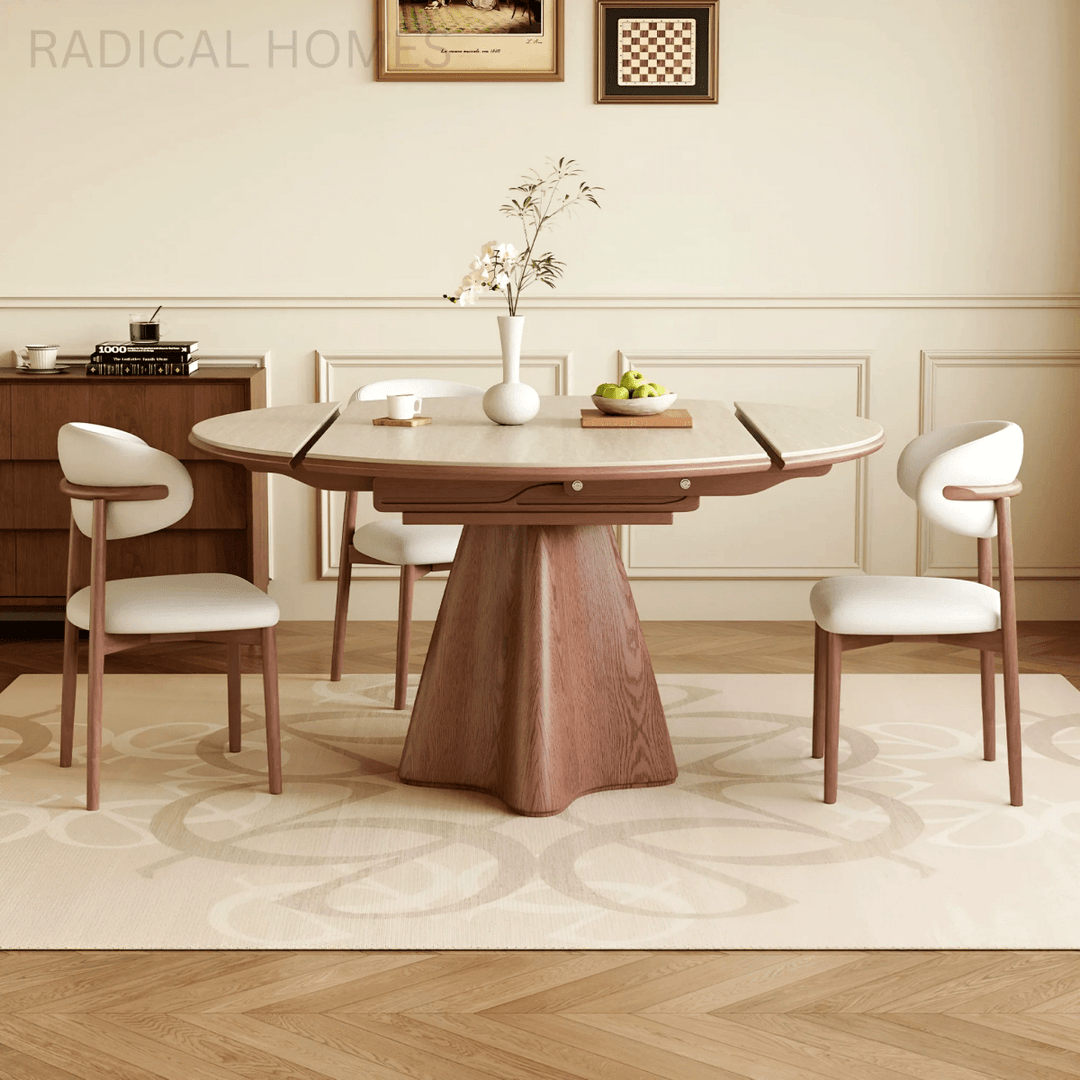 VELORA Modern Sintered Stone Extendable Dining Table - Exclusivia