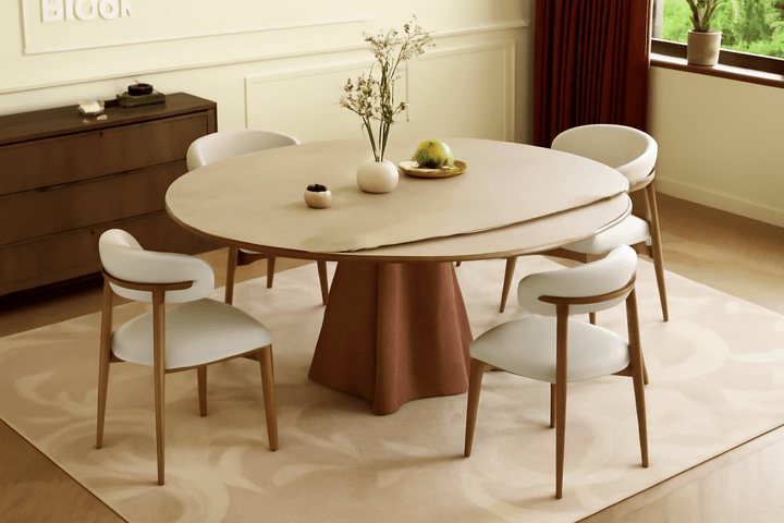 VELORA Modern Sintered Stone Extendable Dining Table - Exclusivia