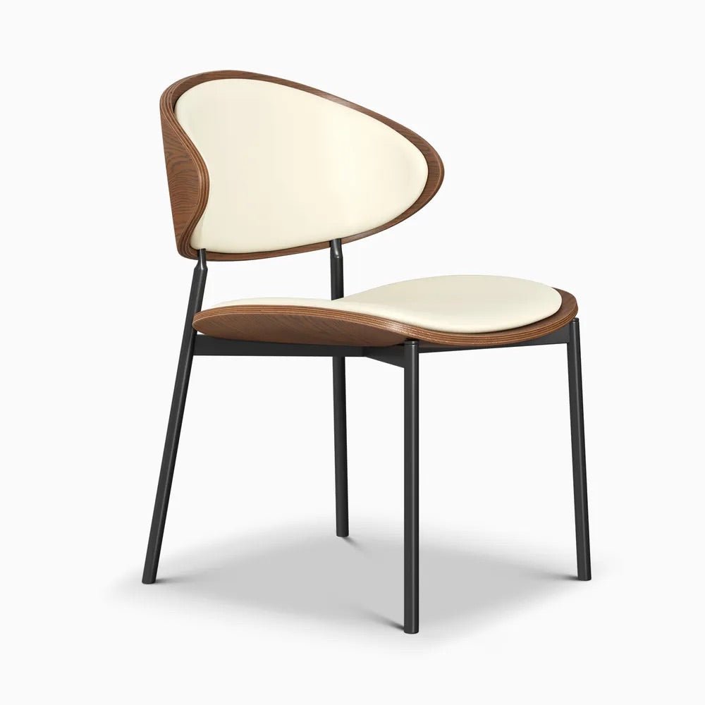 VENN Beige Leather Dining Chair - Exclusivia
