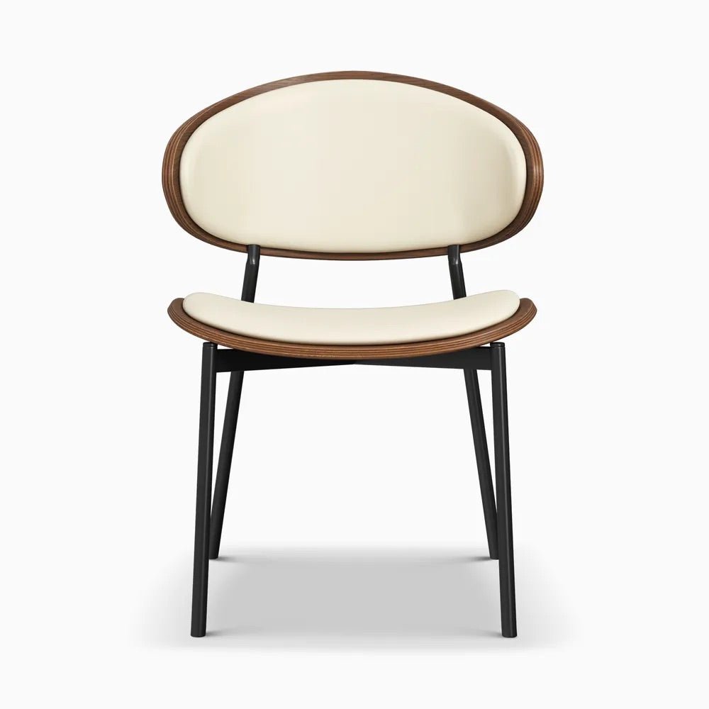 VENN Beige Leather Dining Chair - Exclusivia