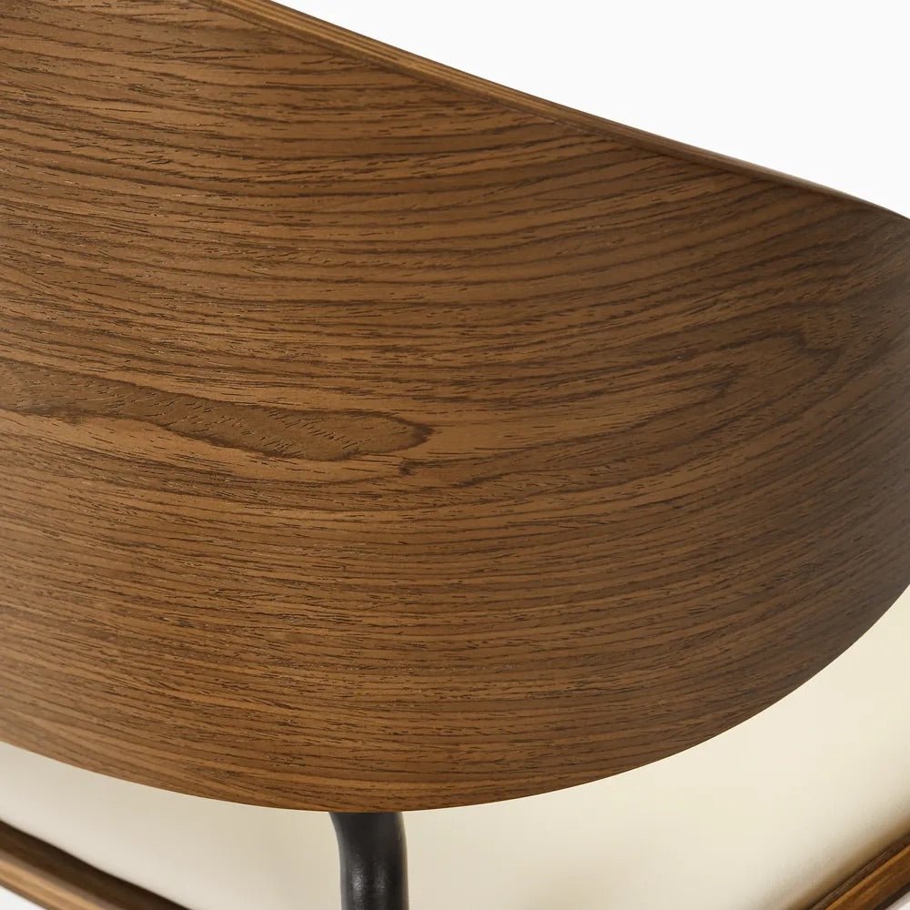 VENN Beige Leather Dining Chair - Exclusivia