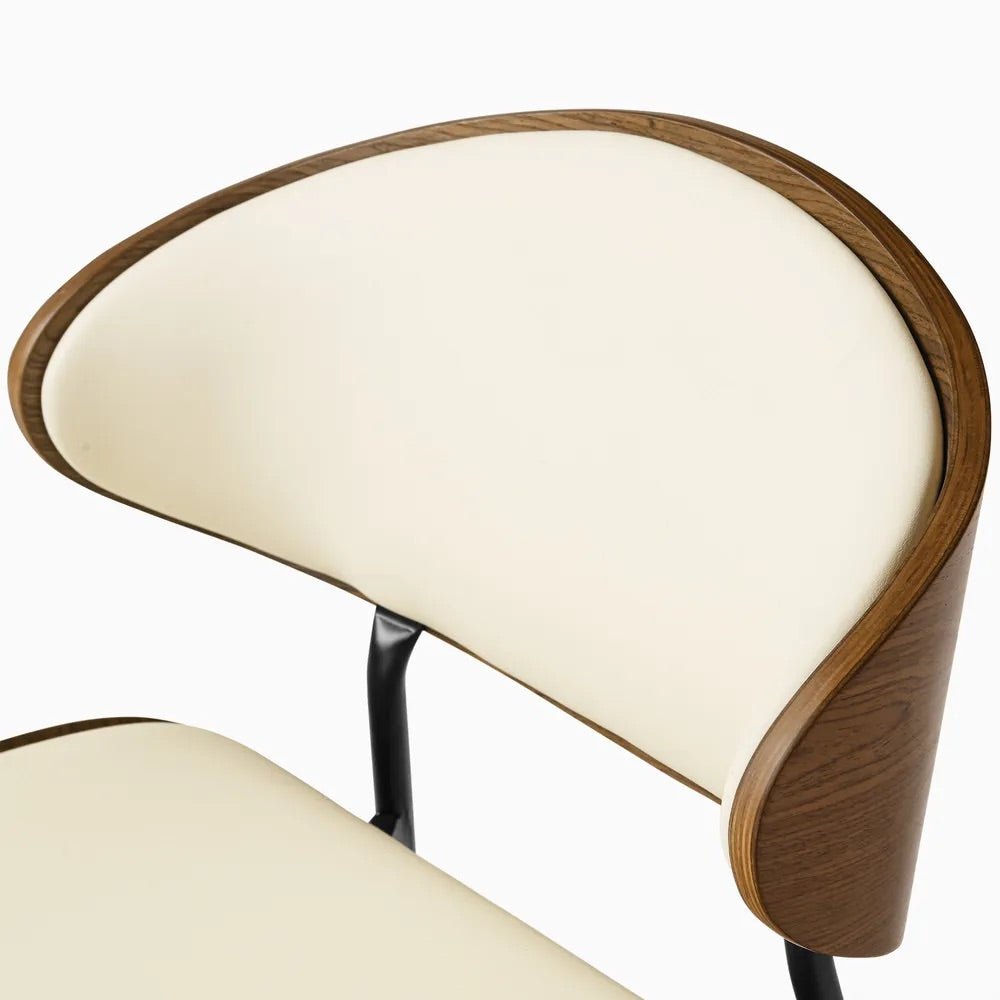VENN Beige Leather Dining Chair - Exclusivia