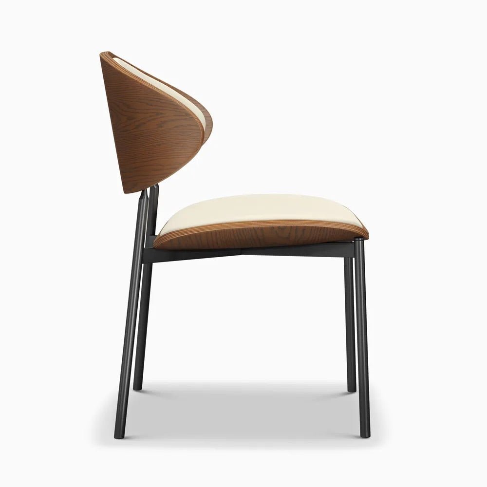 VENN Beige Leather Dining Chair - Exclusivia