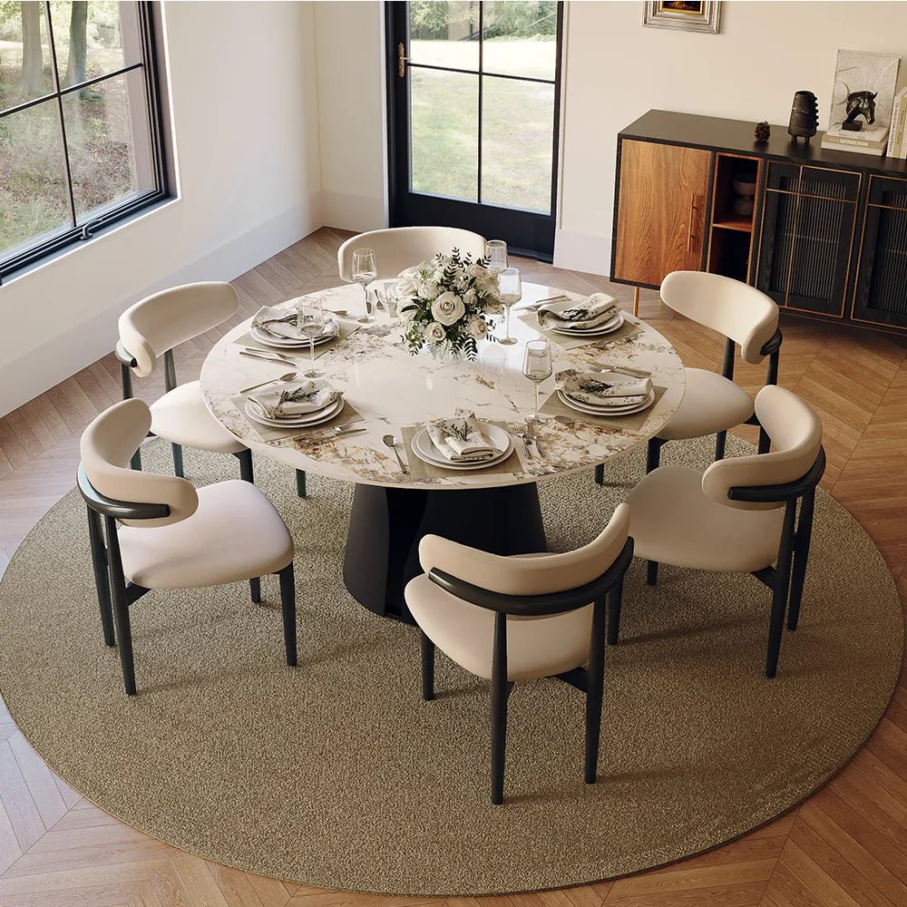 Vera Halo Stone Dining Table - Exclusivia