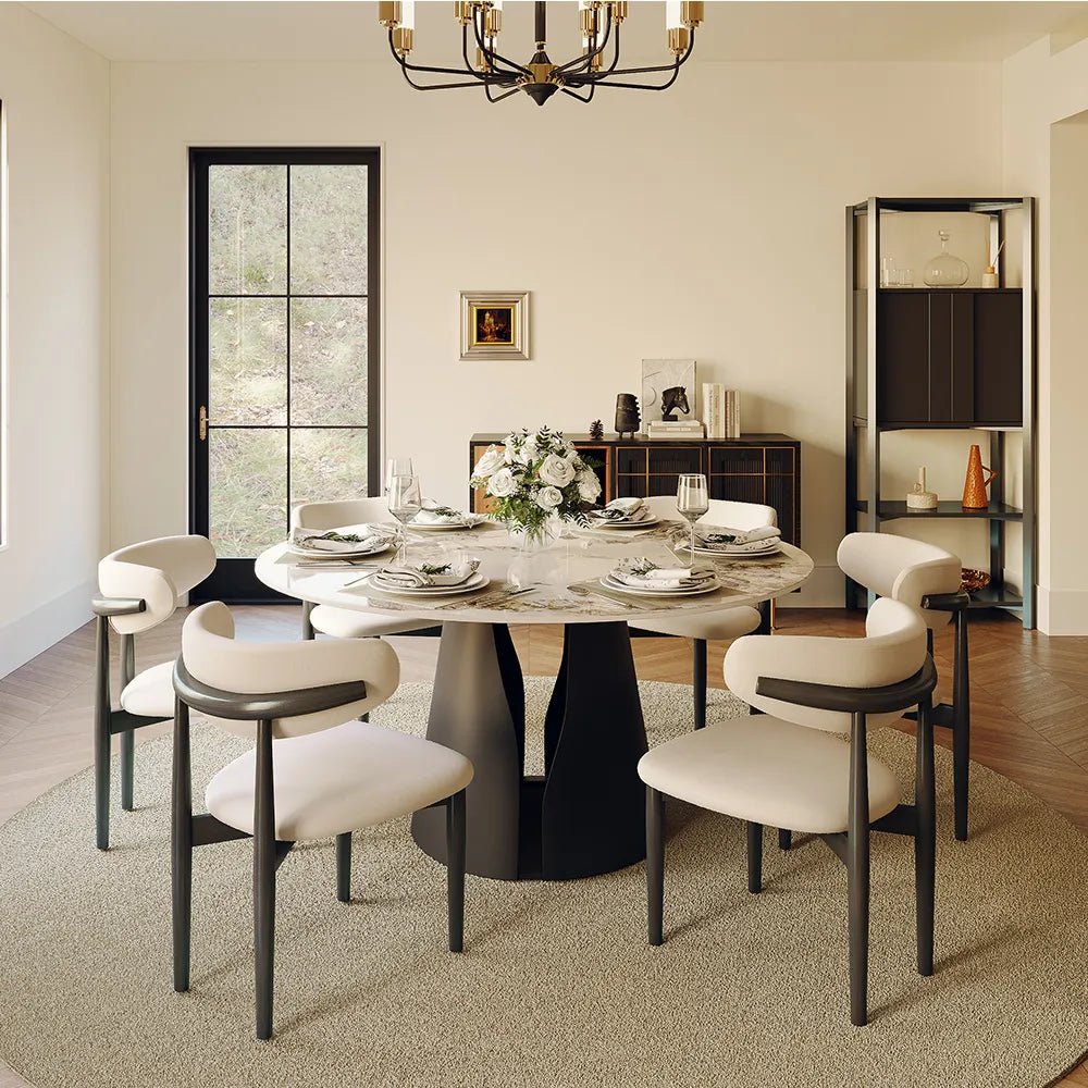 Vera Halo Stone Dining Table - Exclusivia
