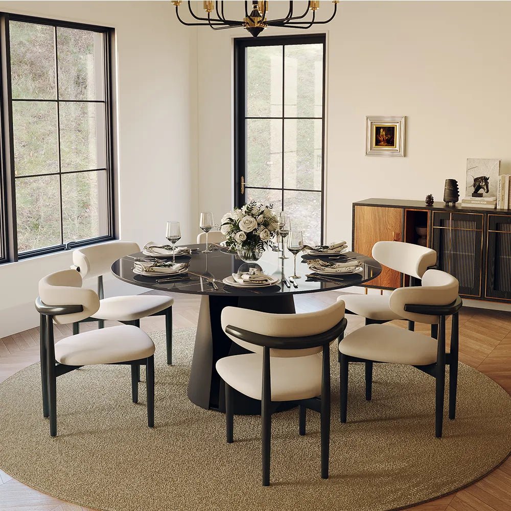 Vera Halo Stone Dining Table - Exclusivia