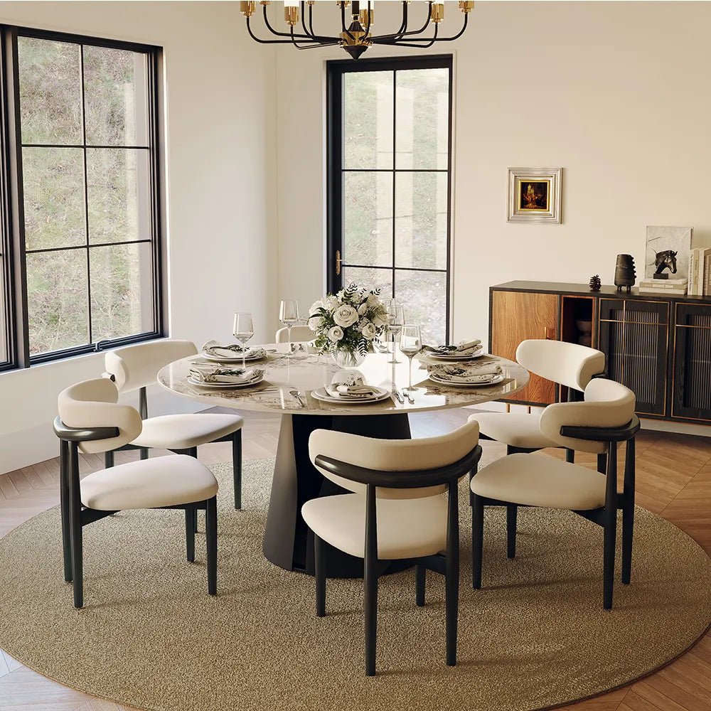 Vera Halo Stone Dining Table - Exclusivia