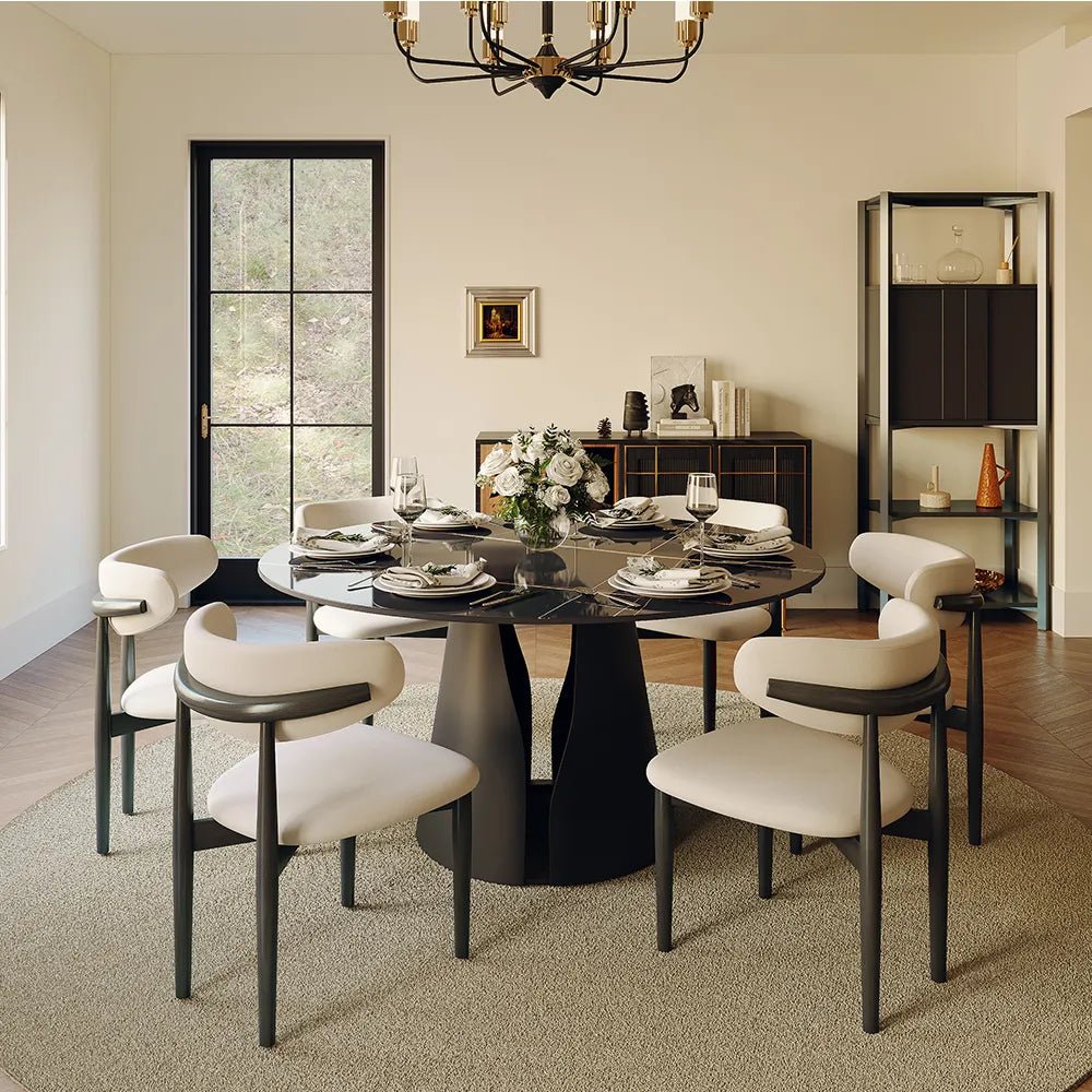 Vera Halo Stone Dining Table - Exclusivia