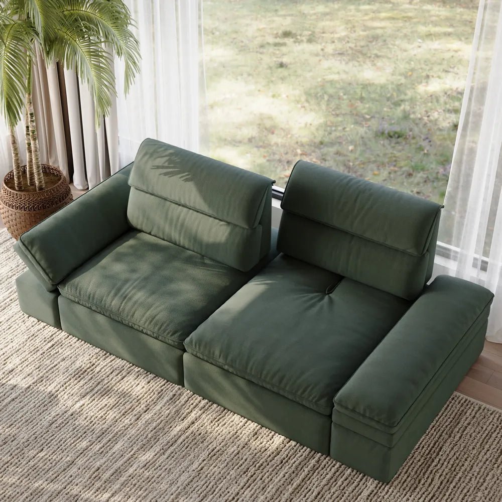 VerdeFlex Deep Modular Sectional Sofa - Exclusivia