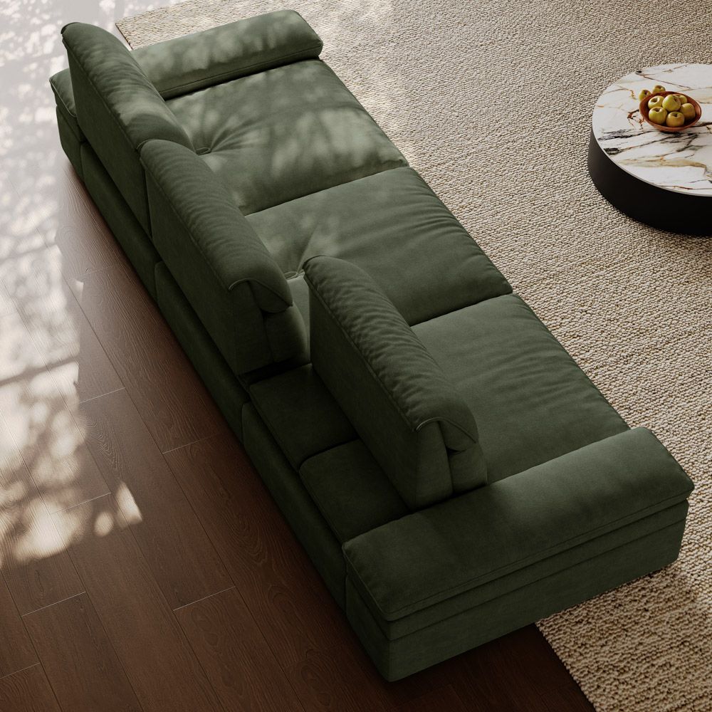 VerdeFlex Deep Modular Sectional Sofa - Exclusivia