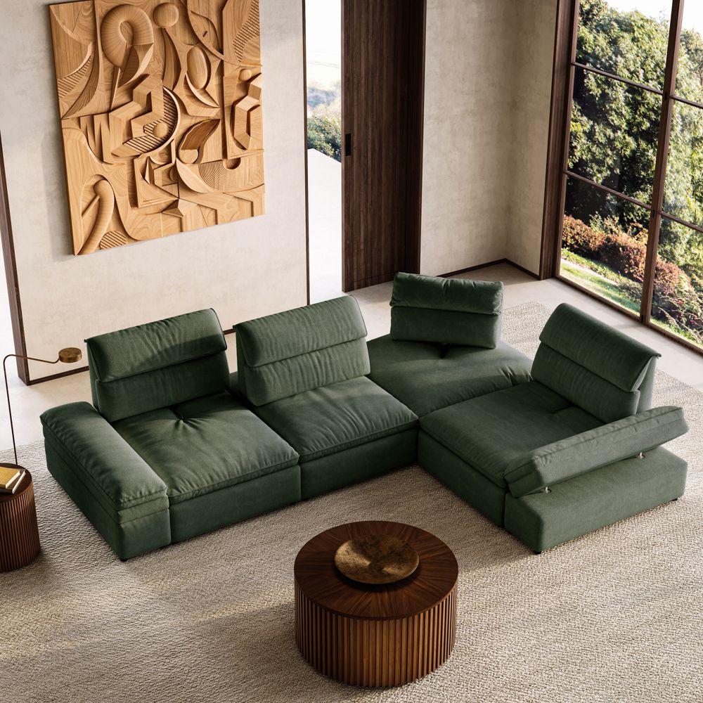VerdeFlex Deep Modular Sectional Sofa - Exclusivia