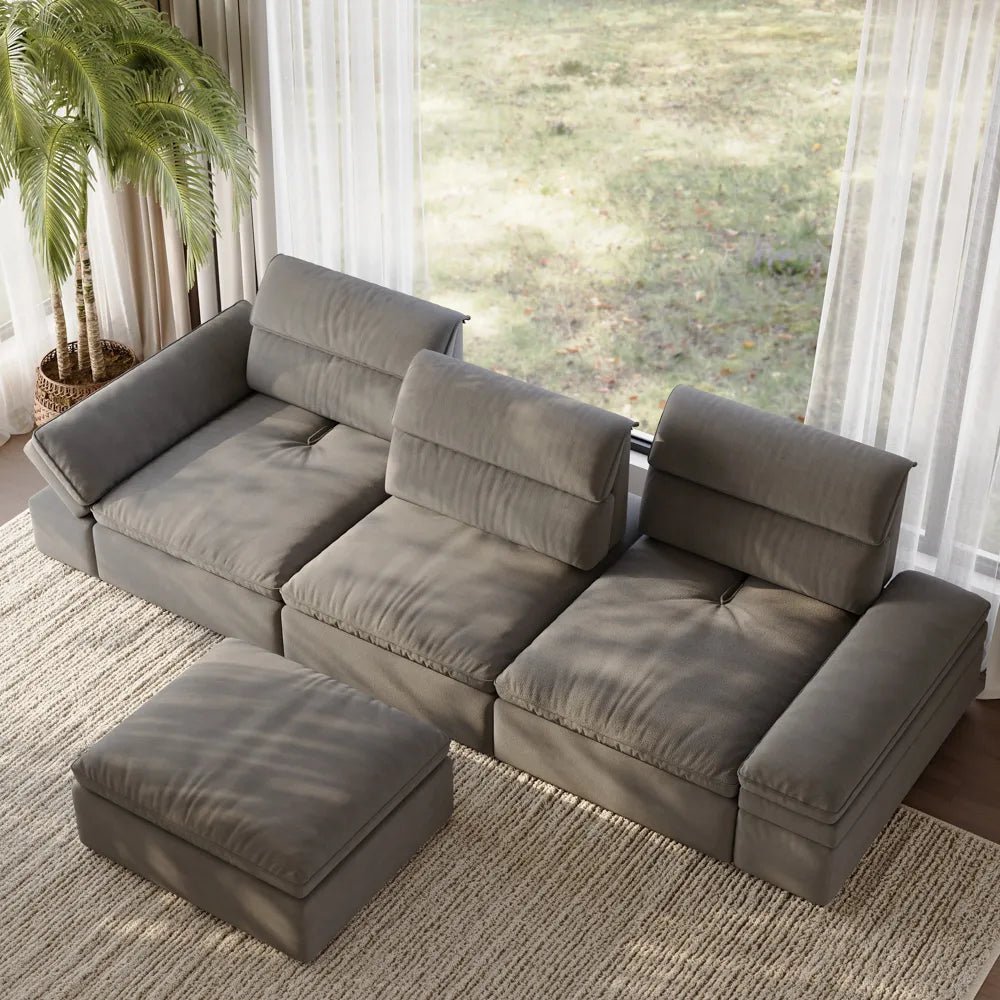 VerdeFlex Deep Modular Sectional Sofa - Exclusivia