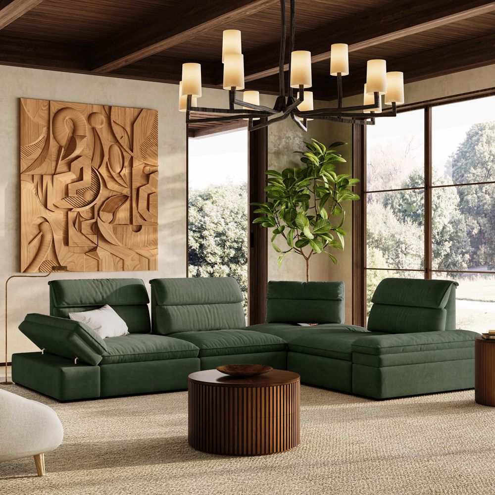 VerdeFlex Deep Modular Sectional Sofa - Exclusivia