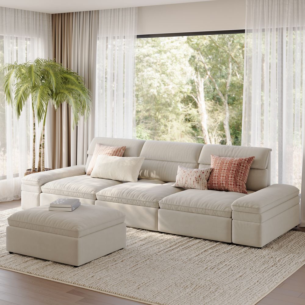 VerdeFlex Deep Modular Sectional Sofa - Exclusivia