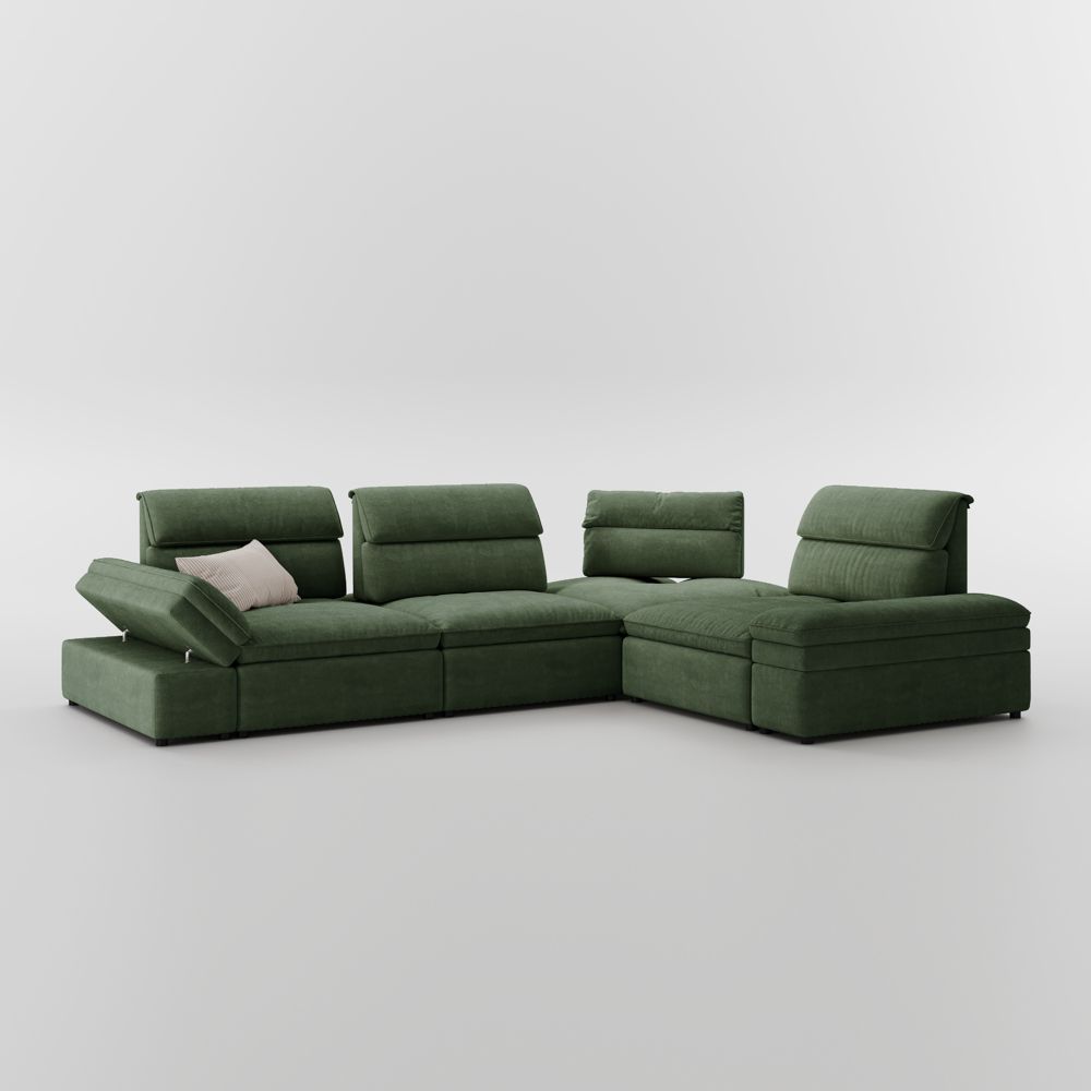 VerdeFlex Deep Modular Sectional Sofa - Exclusivia