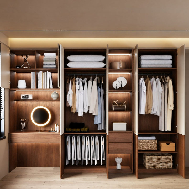 VERIDA Modern Vanity Desk With Wardrobe - Exclusivia