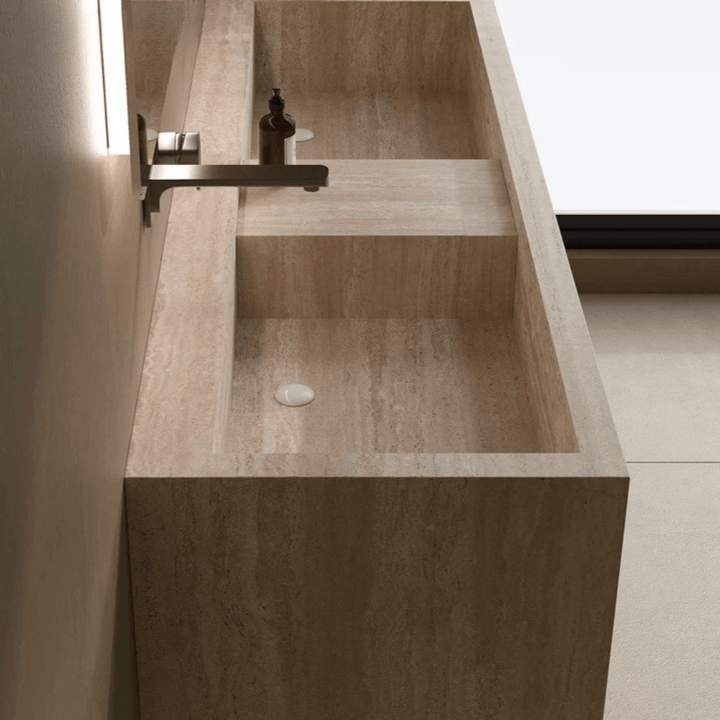 Verona Modern Travertine Bathroom Vanity Sink - Exclusivia