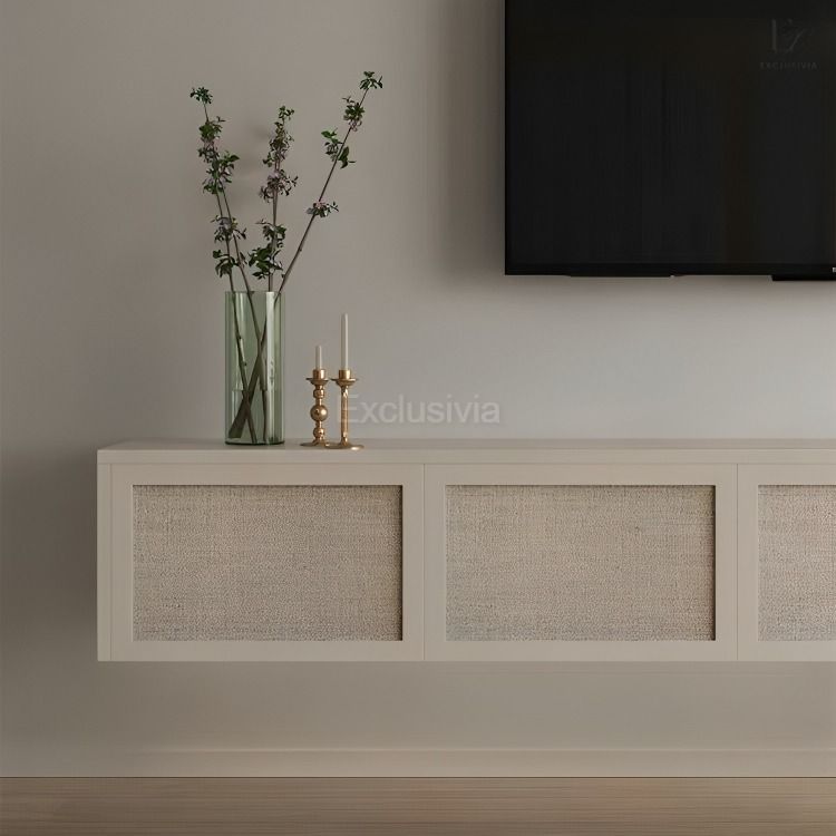 VERSO Modern Rattan TV Console - Exclusivia