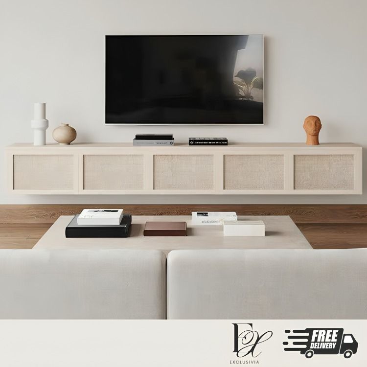 VERSO Modern Rattan TV Console - Exclusivia