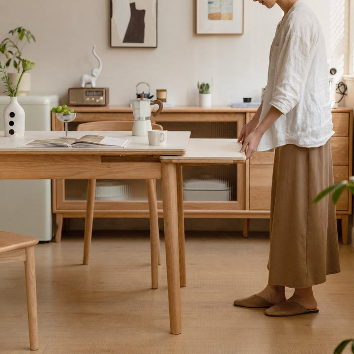VEXEL Sintered Stone Extendable Dining Table - Exclusivia