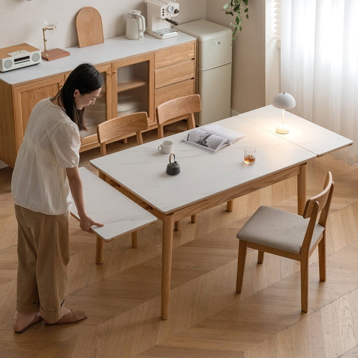 VEXEL Sintered Stone Extendable Dining Table - Exclusivia
