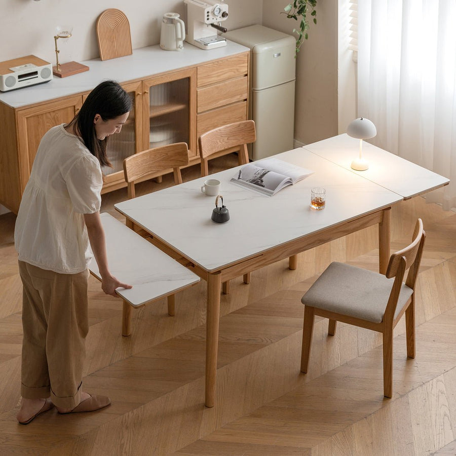 VEXEL Sintered Stone Extendable Dining Table - Exclusivia