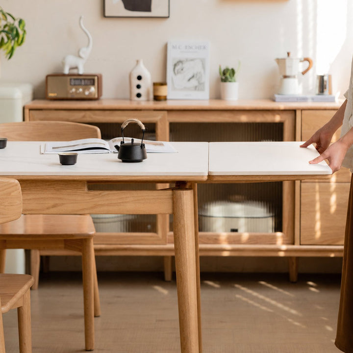 VEXEL Sintered Stone Extendable Dining Table - Exclusivia