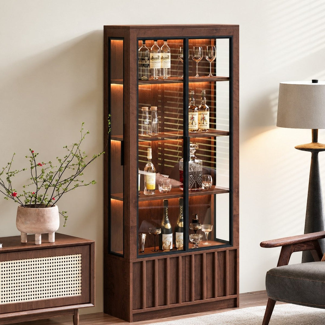 VINARO Modern Solid Wood Wine Cabinet - Exclusivia