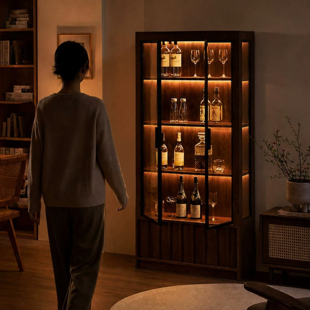 VINARO Modern Solid Wood Wine Cabinet - Exclusivia