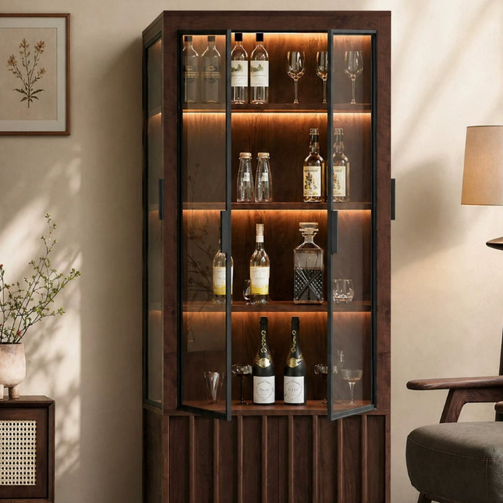 VINARO Modern Solid Wood Wine Cabinet - Exclusivia