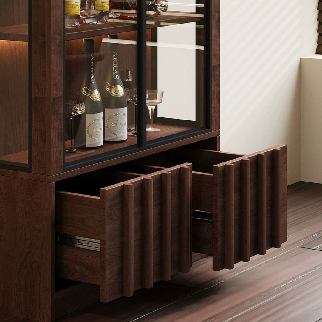 VINARO Modern Solid Wood Wine Cabinet - Exclusivia