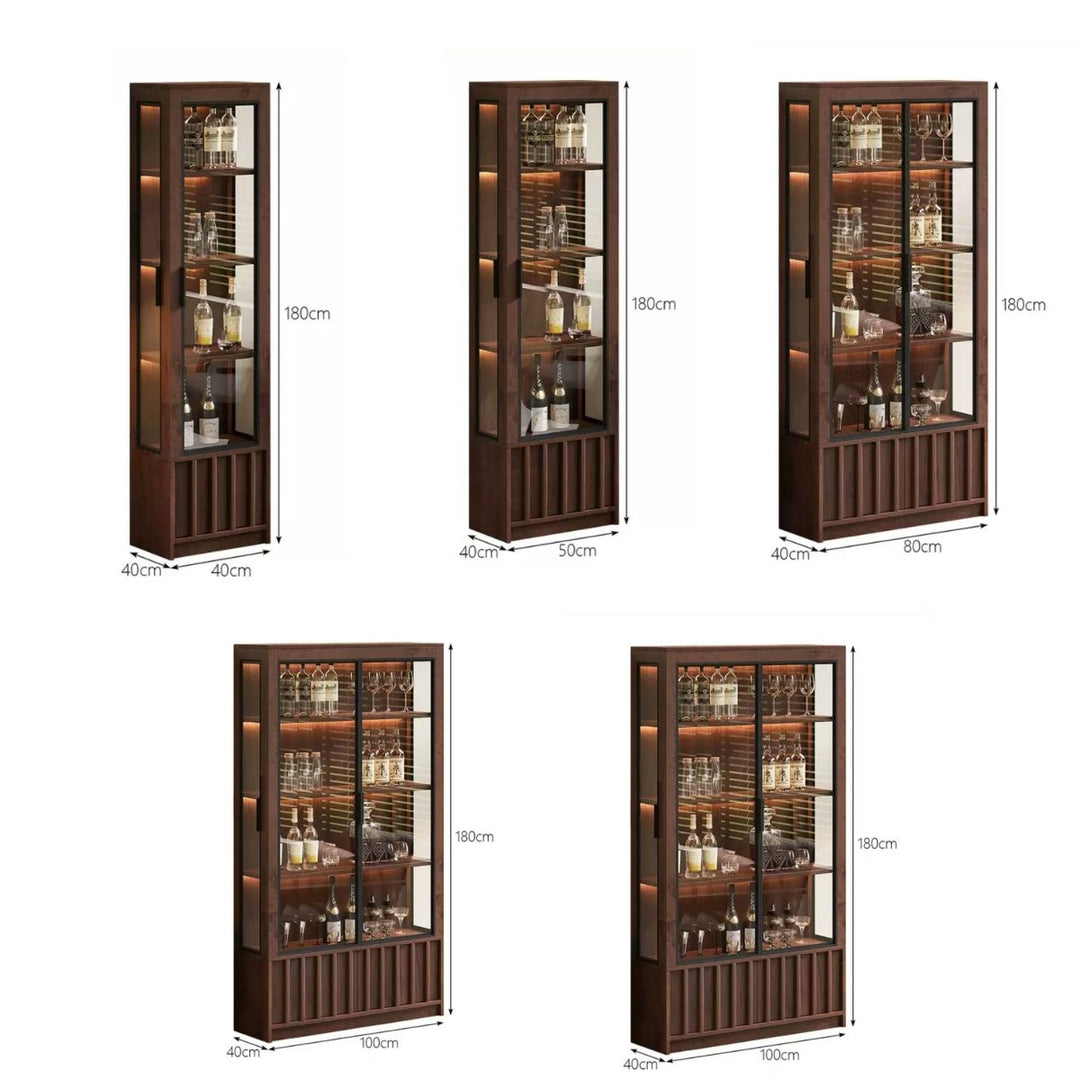VINARO Modern Solid Wood Wine Cabinet - Exclusivia