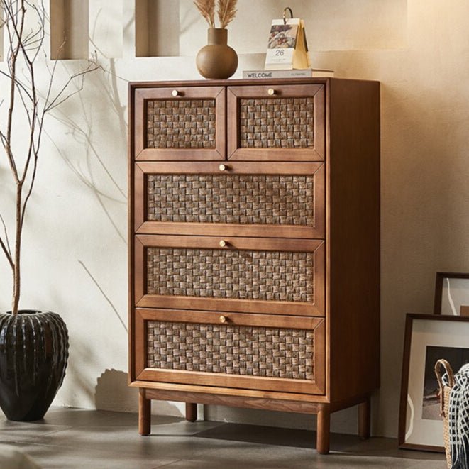 VINTANA Nordic 4 - Drawer Rattan Cabinet - Exclusivia