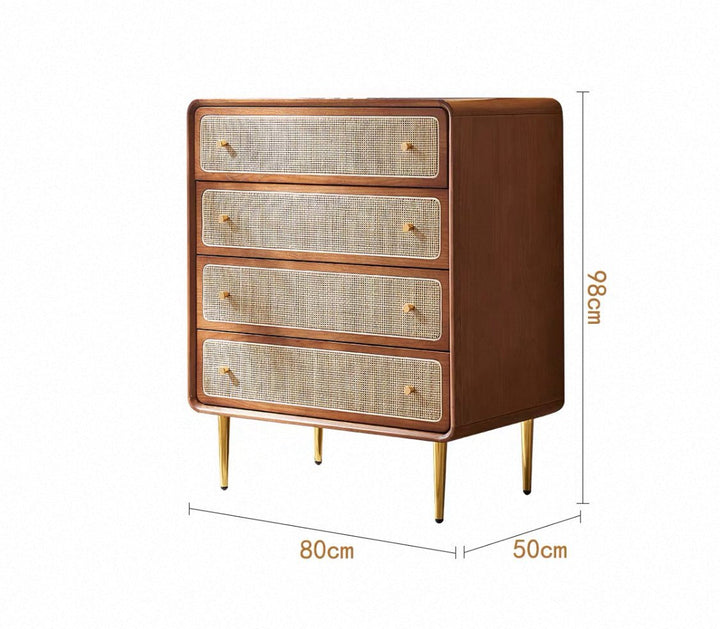 VINTANA Nordic Rattan Chest of Drawers - Exclusivia