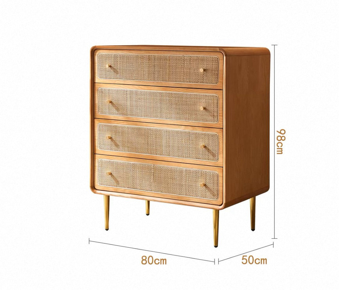 VINTANA Nordic Rattan Chest of Drawers - Exclusivia