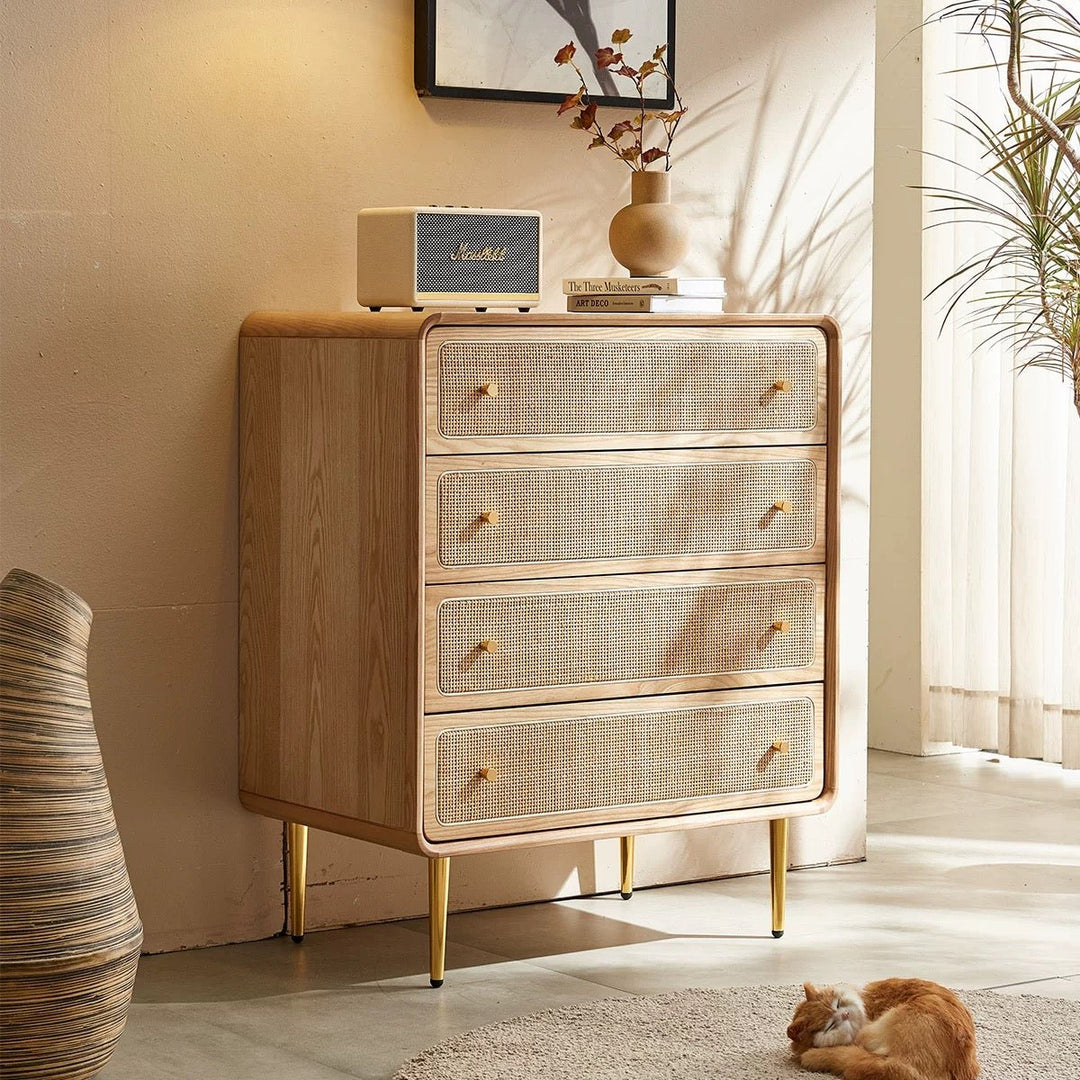 VINTANA Nordic Rattan Chest of Drawers - Exclusivia