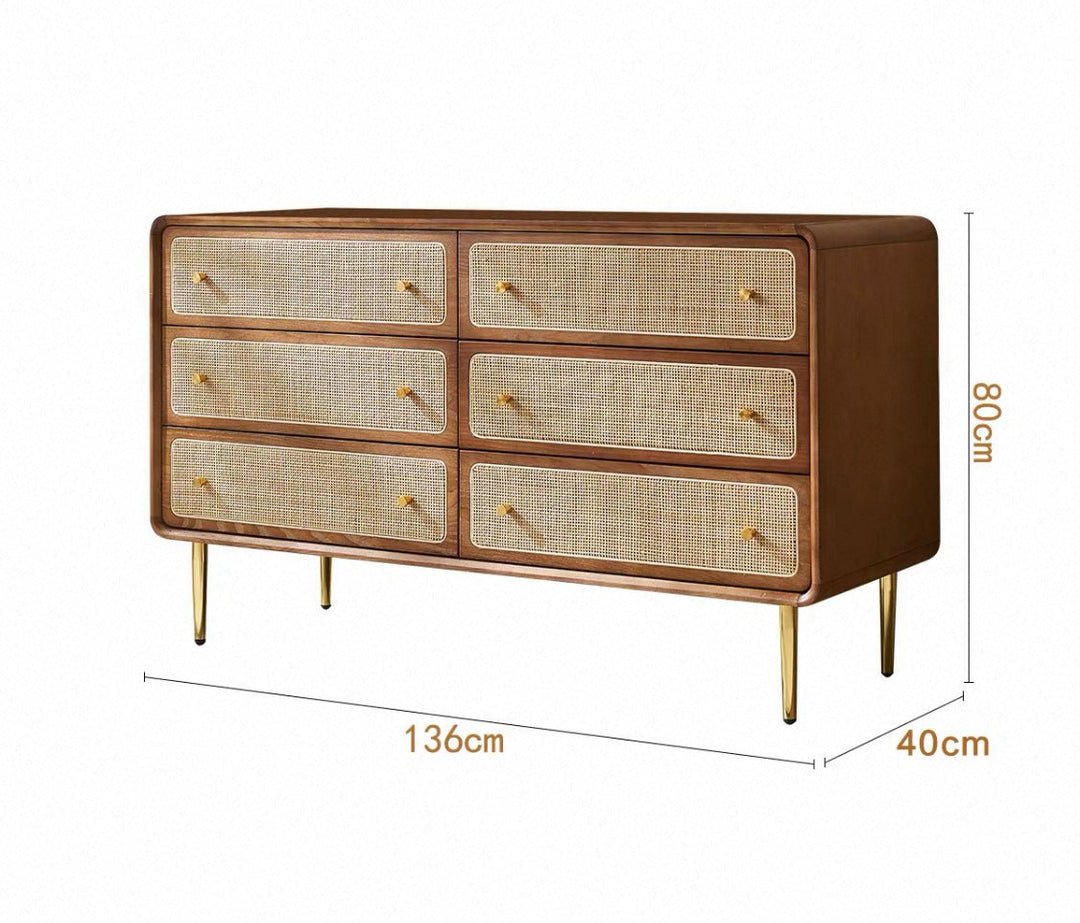 VINTANA Nordic Rattan Drawer Cabinet - Exclusivia